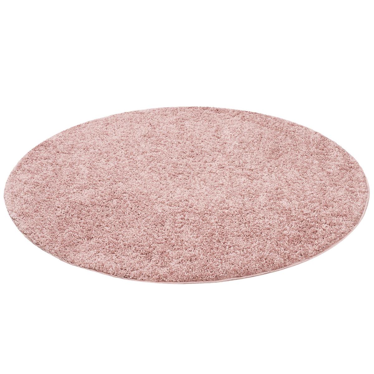 HOCHFLOR LANGFLOR TEPPICH ALOHA RUND - Altrosa, Textil (200/200cm) - Pergamon