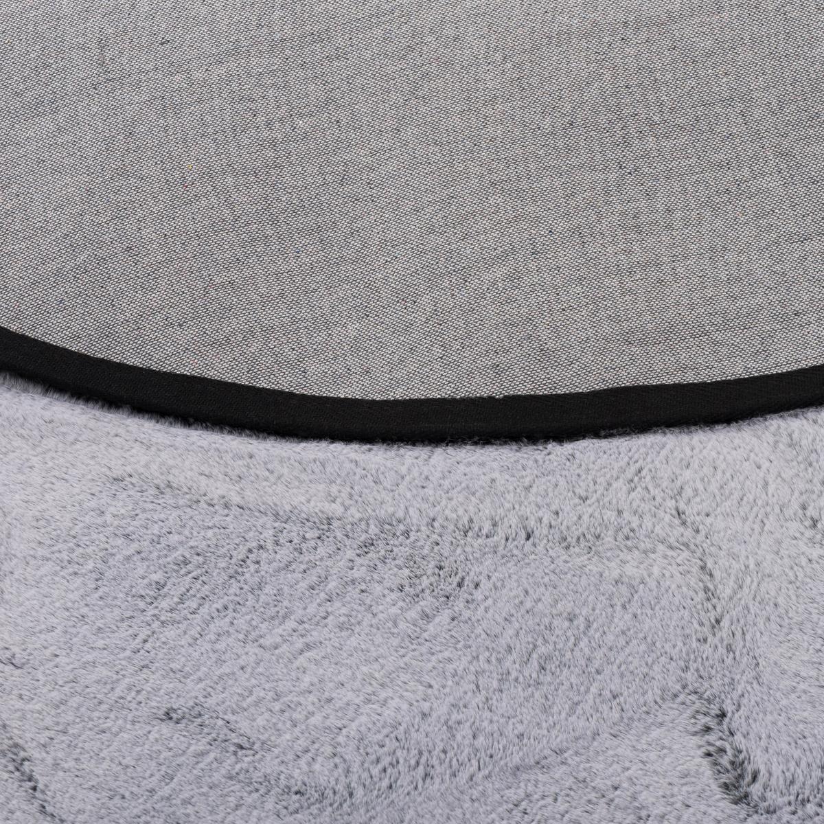 FELLTEPPICH LUXUS SUPER SOFT PLUSH RUND - Blaugrau, Textil (120/120cm) - Pergamon