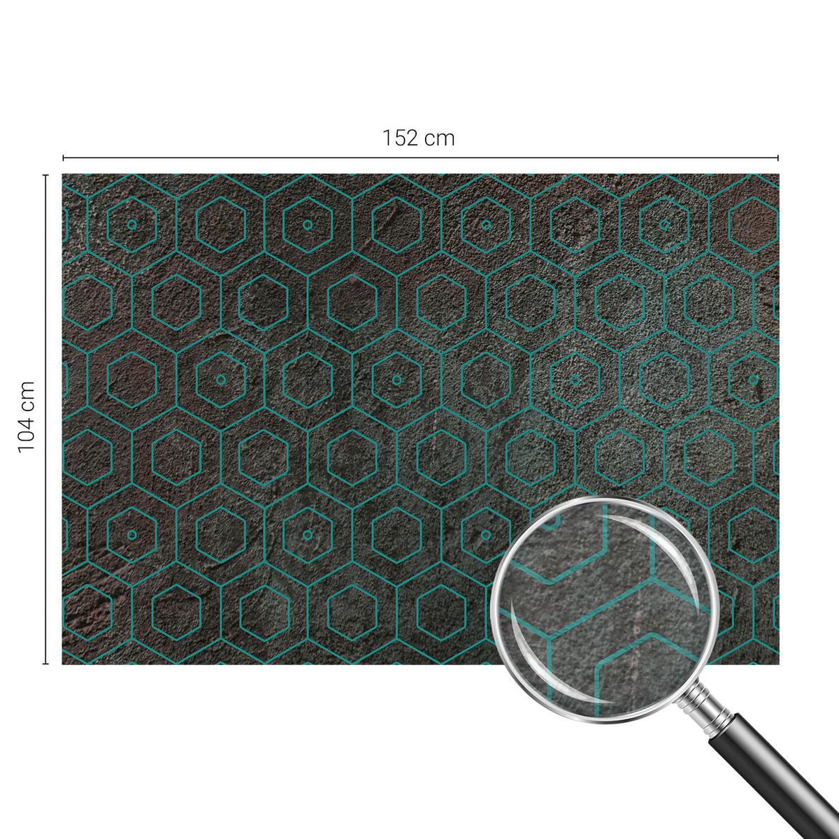 FOTOTAPETE 152x104 cm - Geometrisches Muster - Braun, Textil (152/104cm) - Wallfluent