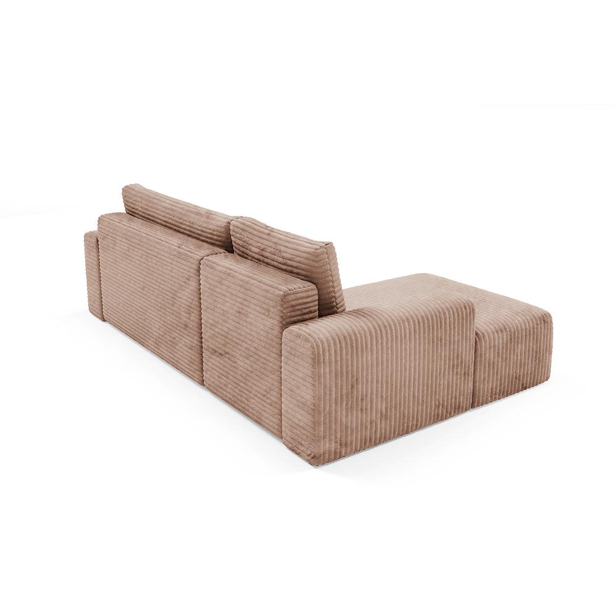 ECKSOFA Romeo 3 Sitzplätze Hellbraun - Braun, Holz (268/163cm) - Petits-meubles