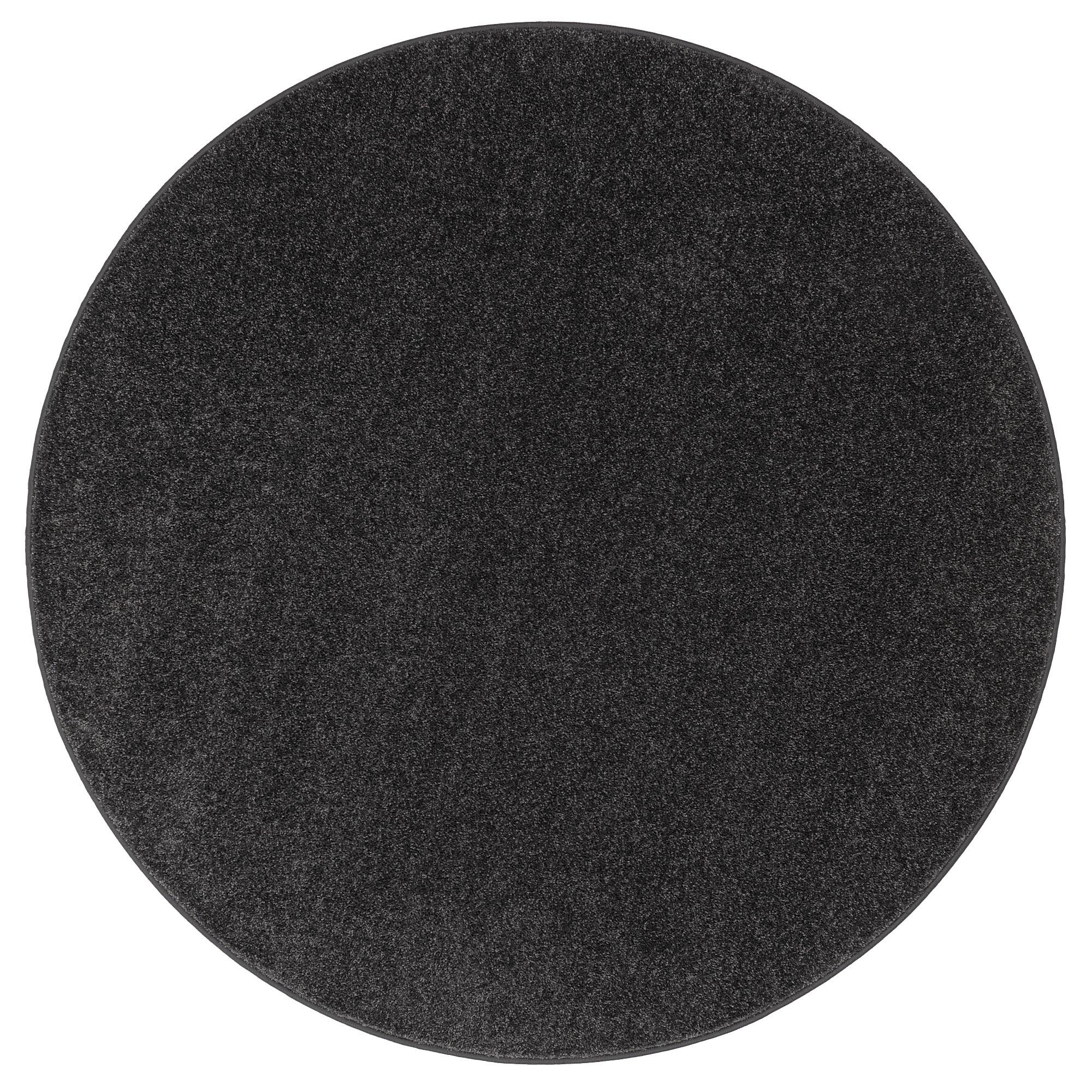 HOCHFLOR VELOURS TEPPICH MONA RUND - Anthrazit, Textil (160/160cm) - Snapstyle