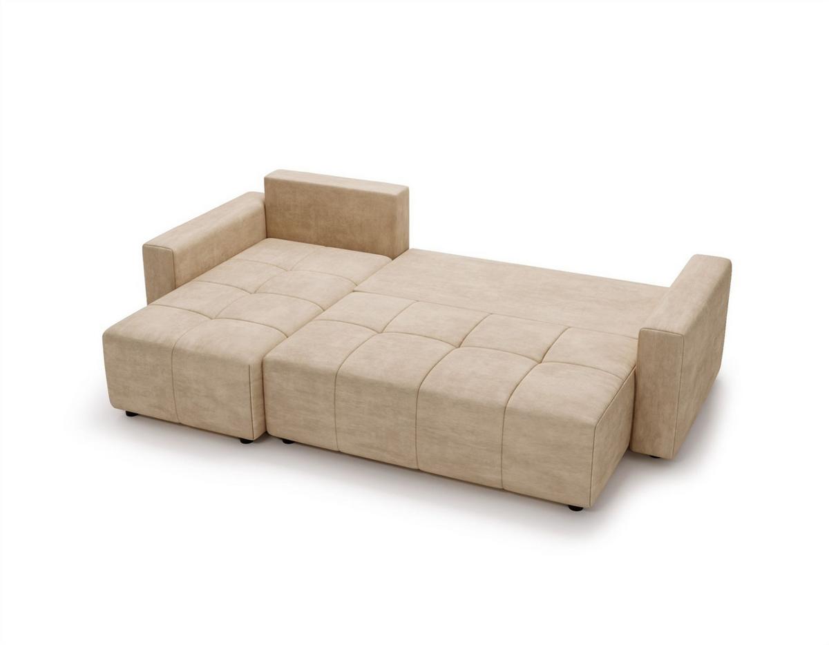 ECKSOFA Noha In Paros - Beige, Holzwerkstoff/Textil (231/142cm) - Fun Möbel