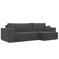 ECKSOFA mit Schlaffunktion und Bettkasten, Grau - Grau, Holzwerkstoff/Textil (145/276cm) - Idohome