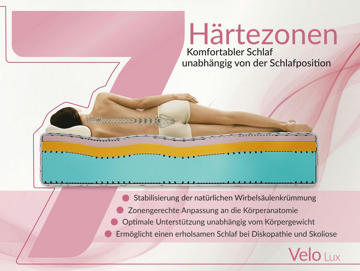 VISCOMATRATZE VELO - 200/200 - H2 - Lux - Multicolor, Textil (200/200cm) - MKS