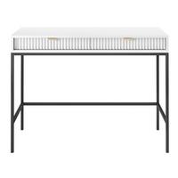 KONSOLENTISCH Vellore Weiß 104 cm - Goldfarben/Schwarz, Holzwerkstoff/Metall (50/104/77cm) - Selsey
