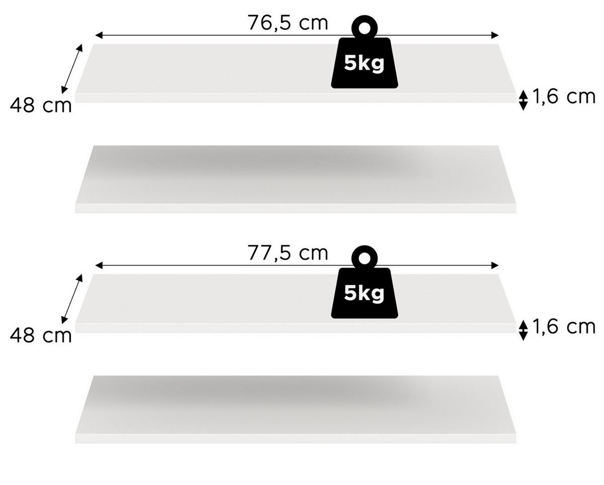KLEIDERSCHRANK weiß 5-türig 2000 x 181 cm, Drehtürenschrank mit Kleiderstange - Schwarz/Weiß, Holzwerkstoff/Kunststoff (200/181/52cm) - Inn.Furn