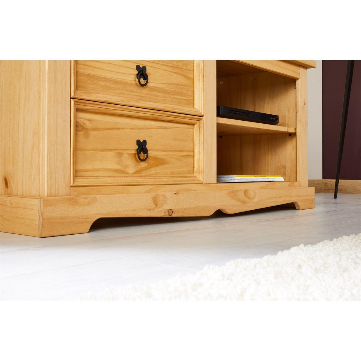 MEXIKO MÖBEL LOWBOARD TEQUILA - Naturfarben, Holz (120/55/45cm) - IDIMEX