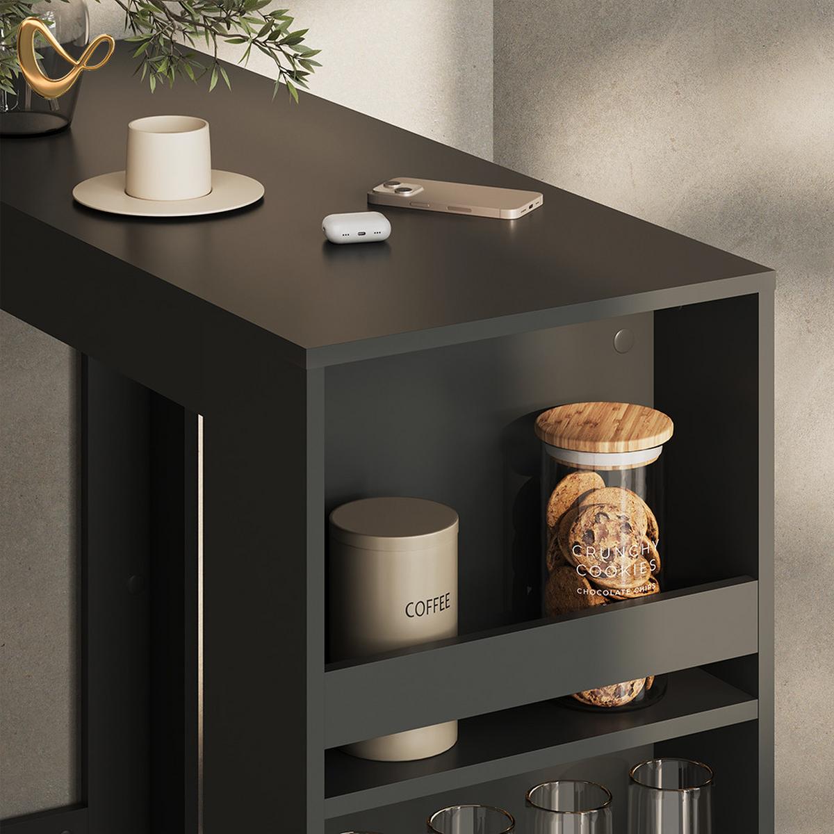 BARTISCH Regusa Anthrazit 45 x 110 cm - Anthrazit, Holzwerkstoff (110/45/106cm) - Livinity®