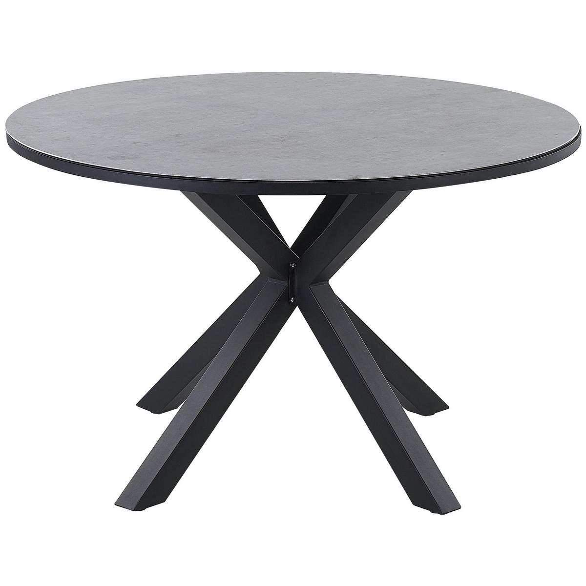 GARTENTISCH Grau Maletto - Grau, Glas (120/120/75.5cm) - Beliani