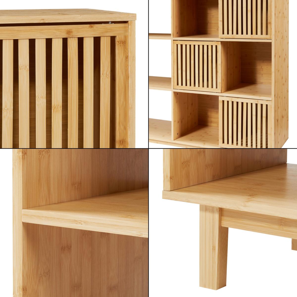 BÜCHERREGAL Ypäjä - Naturfarben, Holz (147/127.5/39cm) - [en.casa]