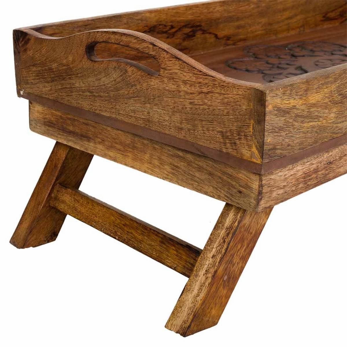 SERVIERTABLETT aus Holz, braun, 70x30x20cm - Braun, Holz (70/20/30cm) - Wanderlust