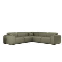 ECKSOFA Celes Premium In Artico - Grün, Holzwerkstoff/Textil (246/246cm) - Fun Möbel