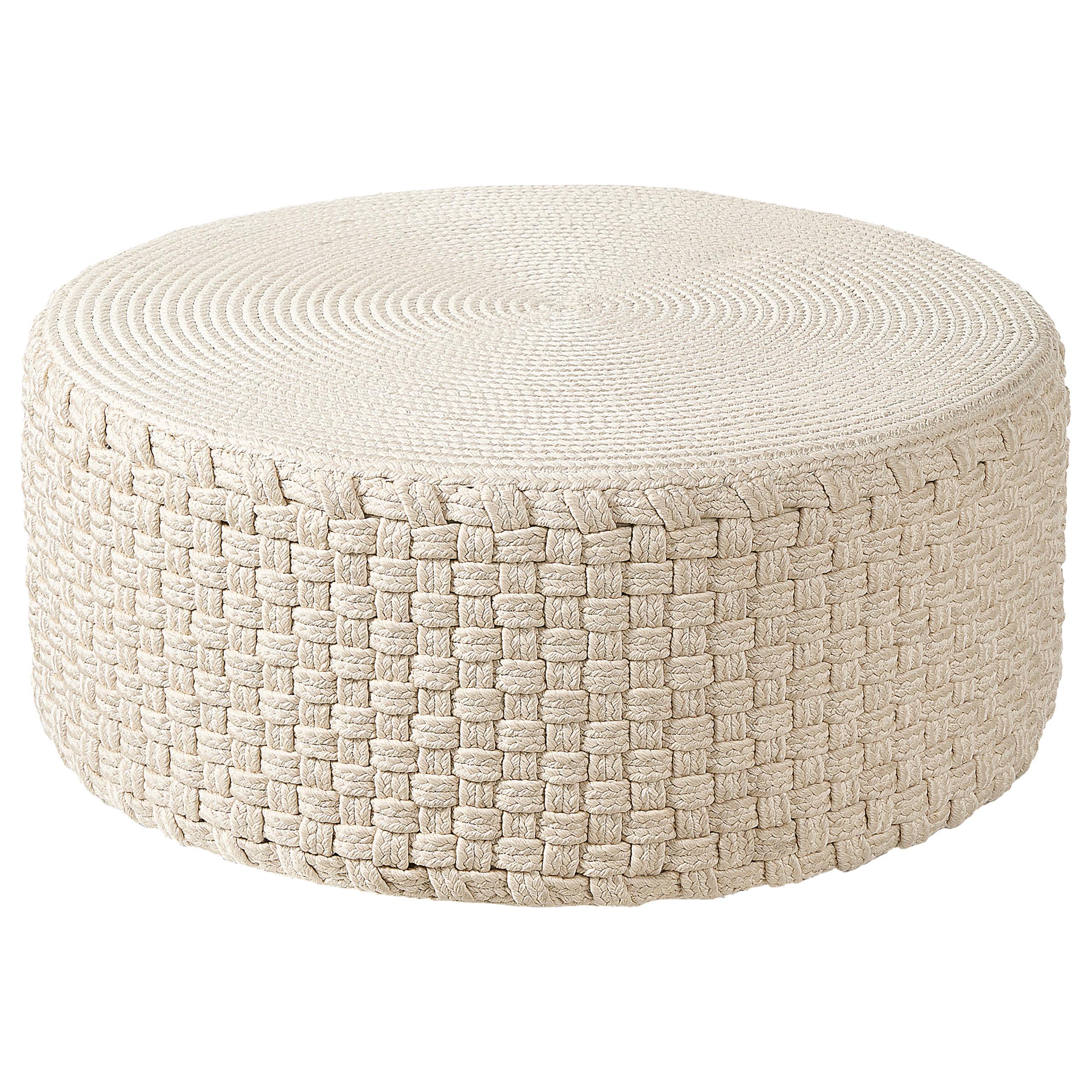 POUF Hellbeige Mithi - Beige, Textil (70/30/70cm) - Beliani