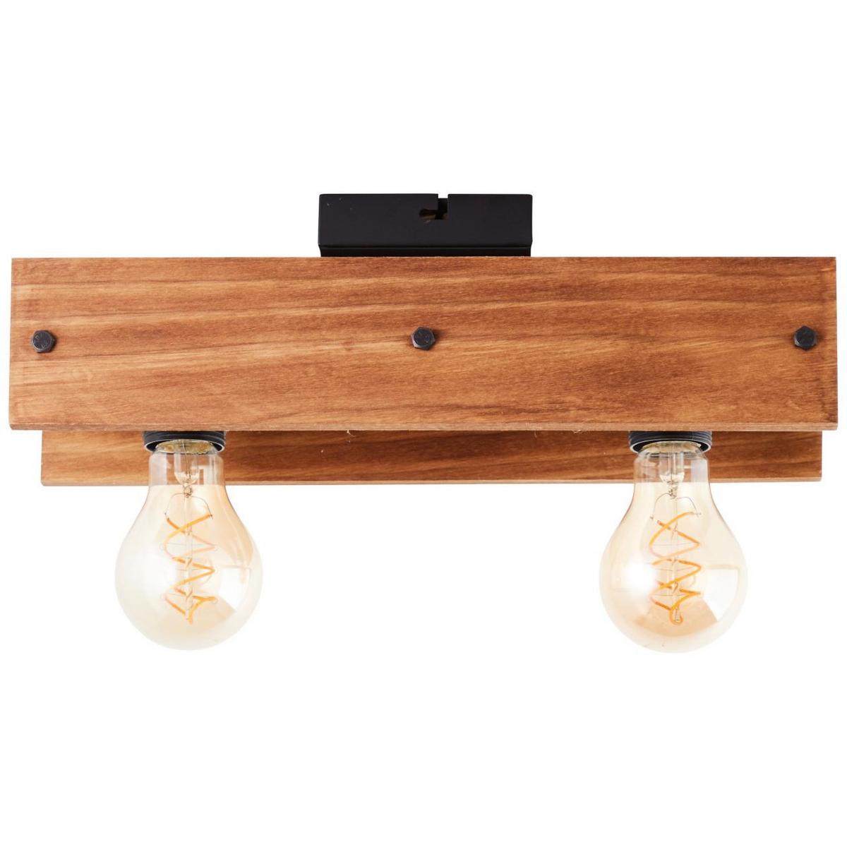 DECKENLEUCHTE Calandra 99449/76 - Schwarz, Holz (13.5/38/11.7cm) - Brilliant