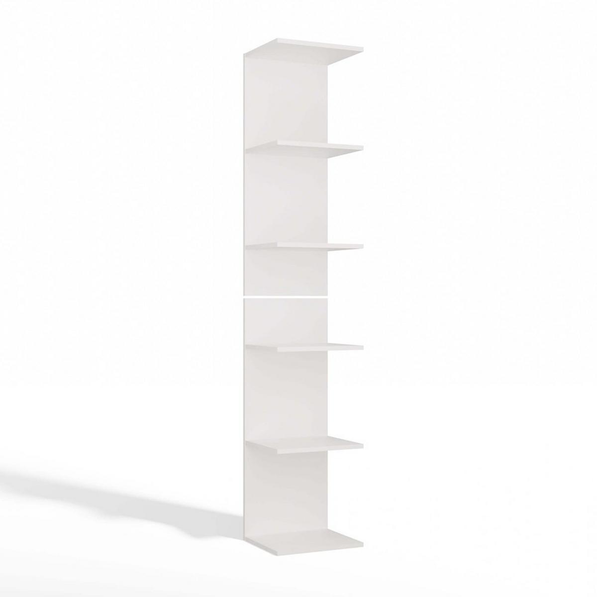 BÜCHERREGAL Weiß 35/180/30 - Weiß, Holzwerkstoff (35/180/30cm) - RAUMHIRSCH FURNITURE
