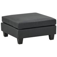 OTTOMANE Schwarz Unstad - Schwarz, Kunststoff (76/39/76cm) - Beliani
