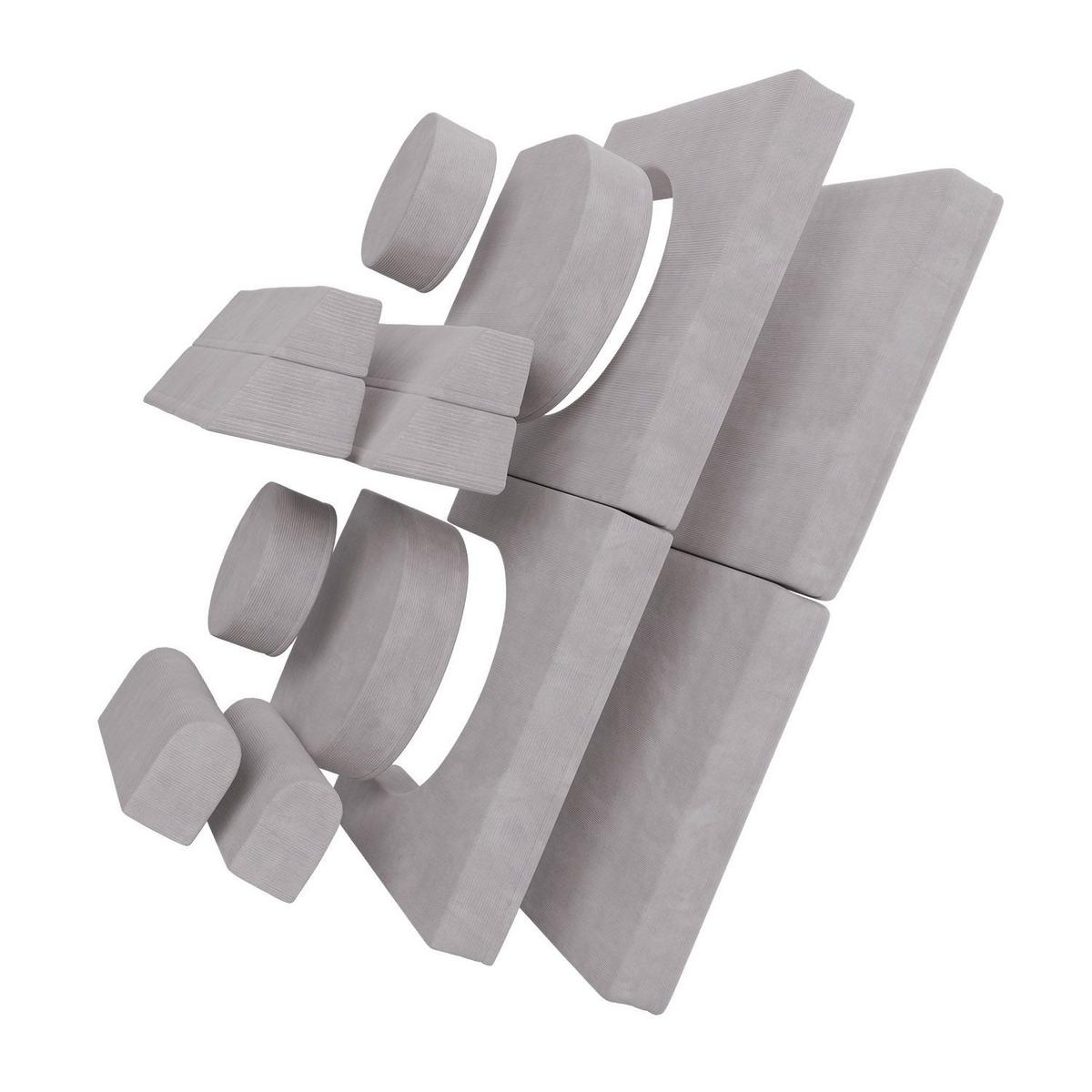KINDERSOFA Kayo cord beige - Beige, Textil (150/50/75cm) - Juskys