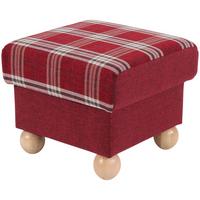 HOCKER Kasha Bezug Flachgewebe Buche natur / rot - Rot/Buchefarben, Kunststoff (54/48/54cm) - 58aufmkessel