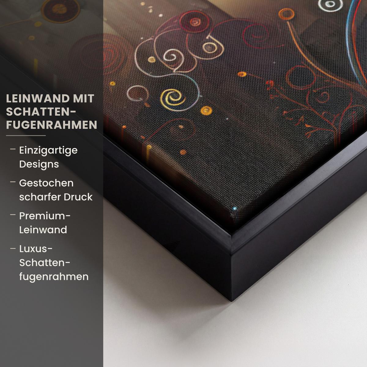 LEINWAND Bilder mit Rahmen - Baum - Baum des Lebens - Farbe - 60x40 - Braun, Textil (60/40cm) - MuchoWow