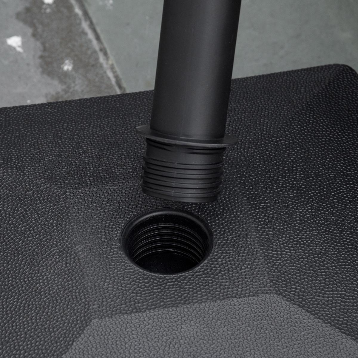 SCHIRMSTÄNDER, HDPE, Schwarz - Schwarz, Kunststoff (45/45cm) - Outsunny