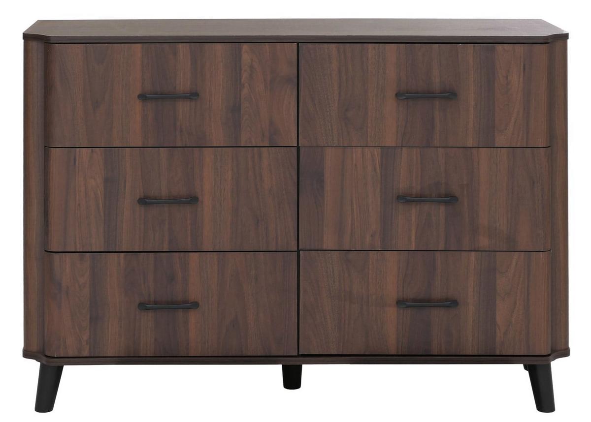 KOMMODE Walnuss Dekor - Walnussfarben, Holz (120/86/40cm) - MCW
