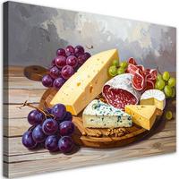 LEINWANDBILD Essen & Trinken 100x70cm - Multicolor, Textil (100/70cm) - Feeby