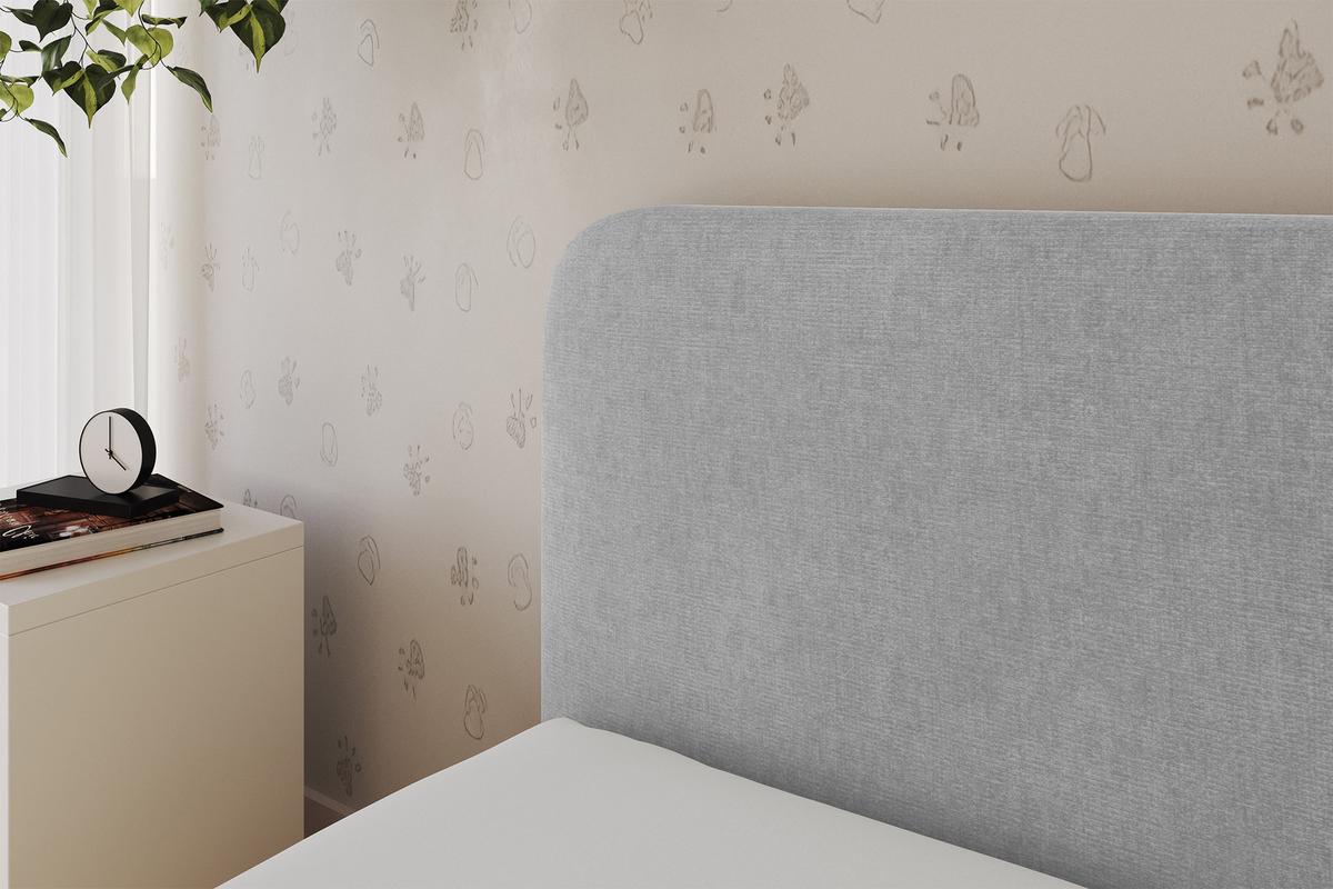 EINZELLBETT Jugendbett mit Bettkasten, Rechts - ALVY 100x200 Grau - Silberfarben, Holzwerkstoff/Textil (100/200cm) - ALTDECOR