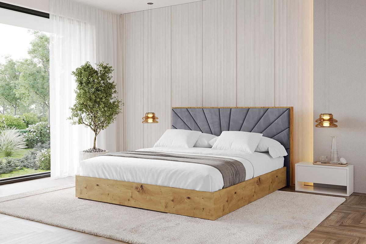 POLSTERBETT mit Bettkasten und Lattenrost, Boxbett ohne Matratze - ENZO6 180x200 Dunkelgrau - Dunkelgrau, Holzwerkstoff/Textil (180/200cm) - ALTDECOR