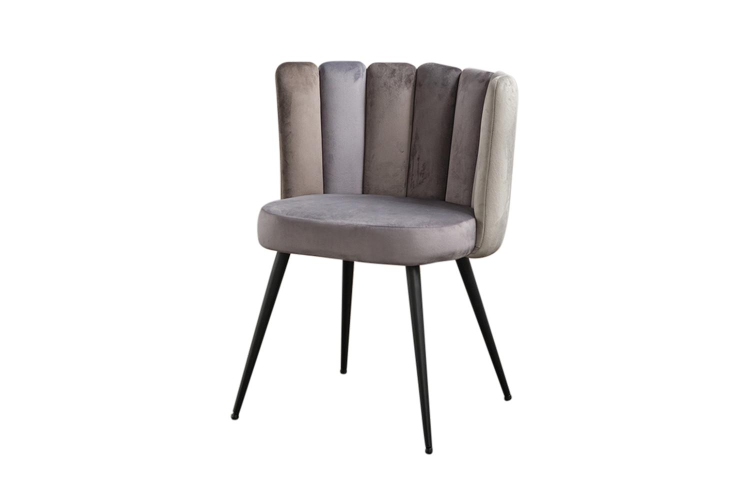 ESSZIMMERSTUHL JADA Grau Velvet - Grau, Kunststoff/Textil (59/86/55cm) - KAWOLA