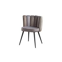 ESSZIMMERSTUHL JADA Grau Velvet - Grau, Kunststoff/Textil (59/86/55cm) - KAWOLA
