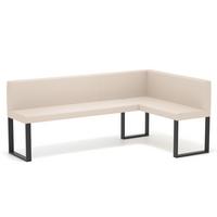 ECKBANK rechts SANA U Kunstleder glatt, 128/168 cm Beige - Beige, Kunststoff/Textil (128/168cm) - Idohome