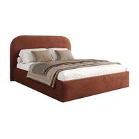 POLSTERBETT OLIMPIA mit Bettkasten 180x200, Perfect Harmony 52 - Rotbraun, Textil (180/200cm) - Lookway