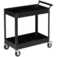 WERKSTATTWAGEN Kaltgewalzter Stahl Schwarz - Schwarz, Metall (38/84/84.5cm) - DURHAND