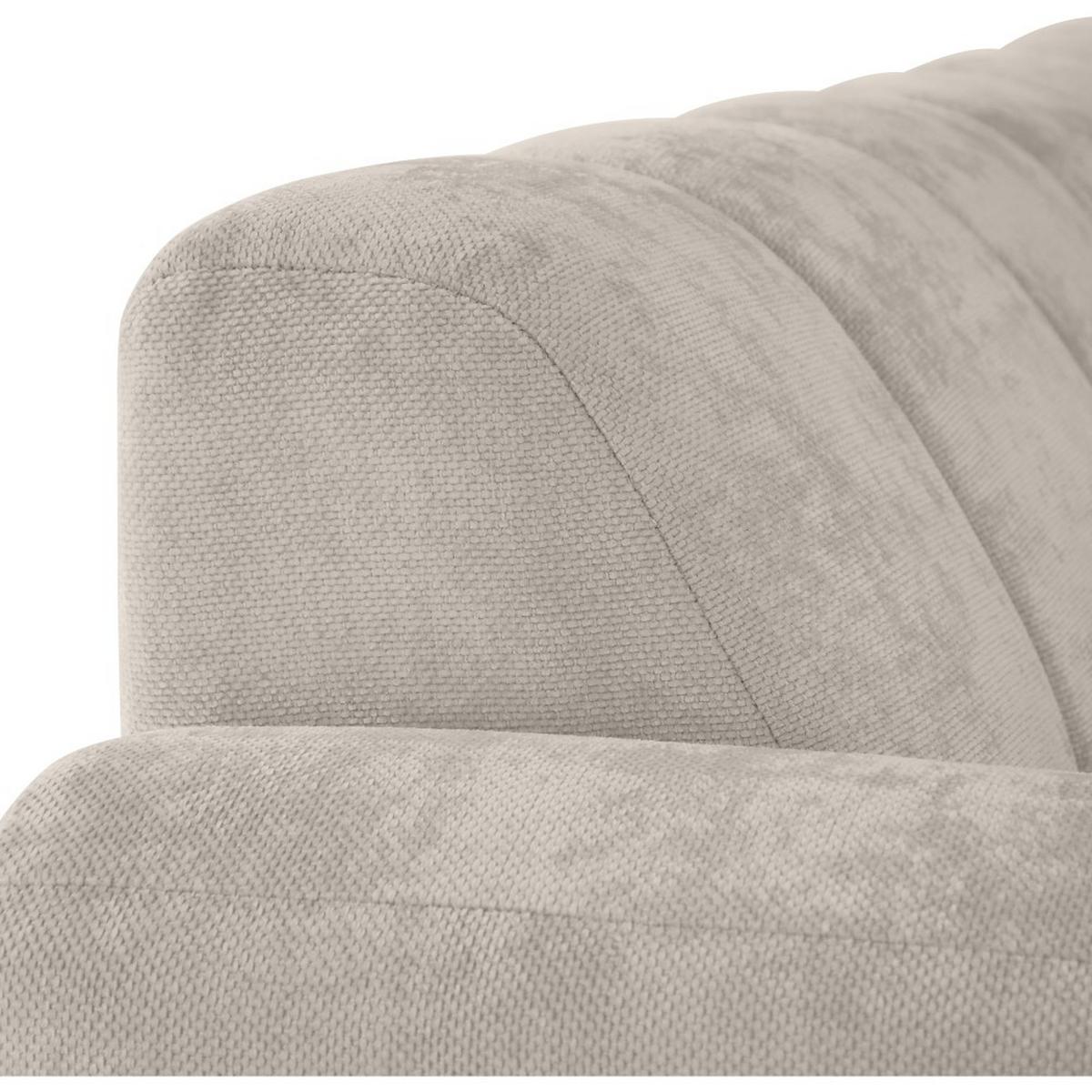 ECKSOFA Volare Mini ohne Schlaffunktion beige links, Storm-Stoff - Beige/Schwarz, Textil/Metall (256/165cm) - Beautysofa