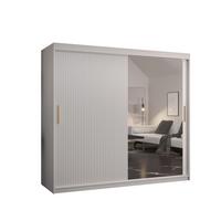 SCHWEBETÜRENSCHRANK 200/200/62 2-türig - Goldfarben/Weiß, Holz/Kunststoff (200/200/62cm) - MÖBEL KRYSPOL