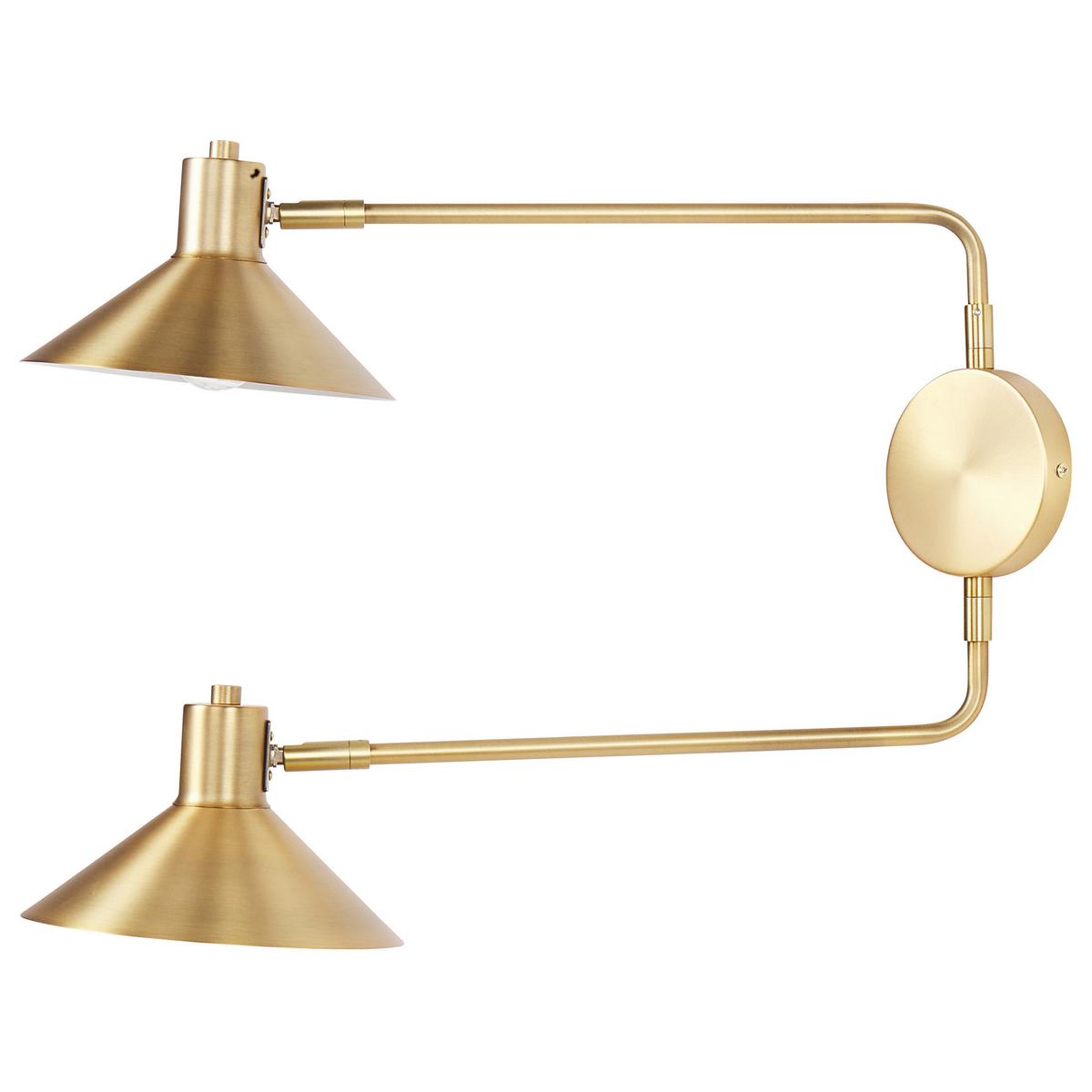 WANDLEUCHTE Gold Kadassa - Goldfarben, Metall (84/38/20cm) - Beliani
