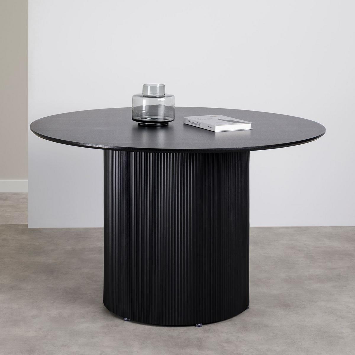 ESSTISCH VIANNEY schwarz - Schwarz, Metall (120/120/75cm) - IDIMEX