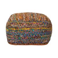 SITZPOUF bunt gemustert 60/60/30 cm - Multicolor, Textil (60/30/60cm) - Homescapes