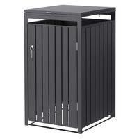 MÜLLTONNENBOX 1er Anthrazit - Anthrazit, Metall (68/120/80cm) - ML-DESIGN