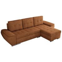ECKSOFA UMBRIA L Orange Stukture - Orange/Grau, Textil (271/157cm) - MKS