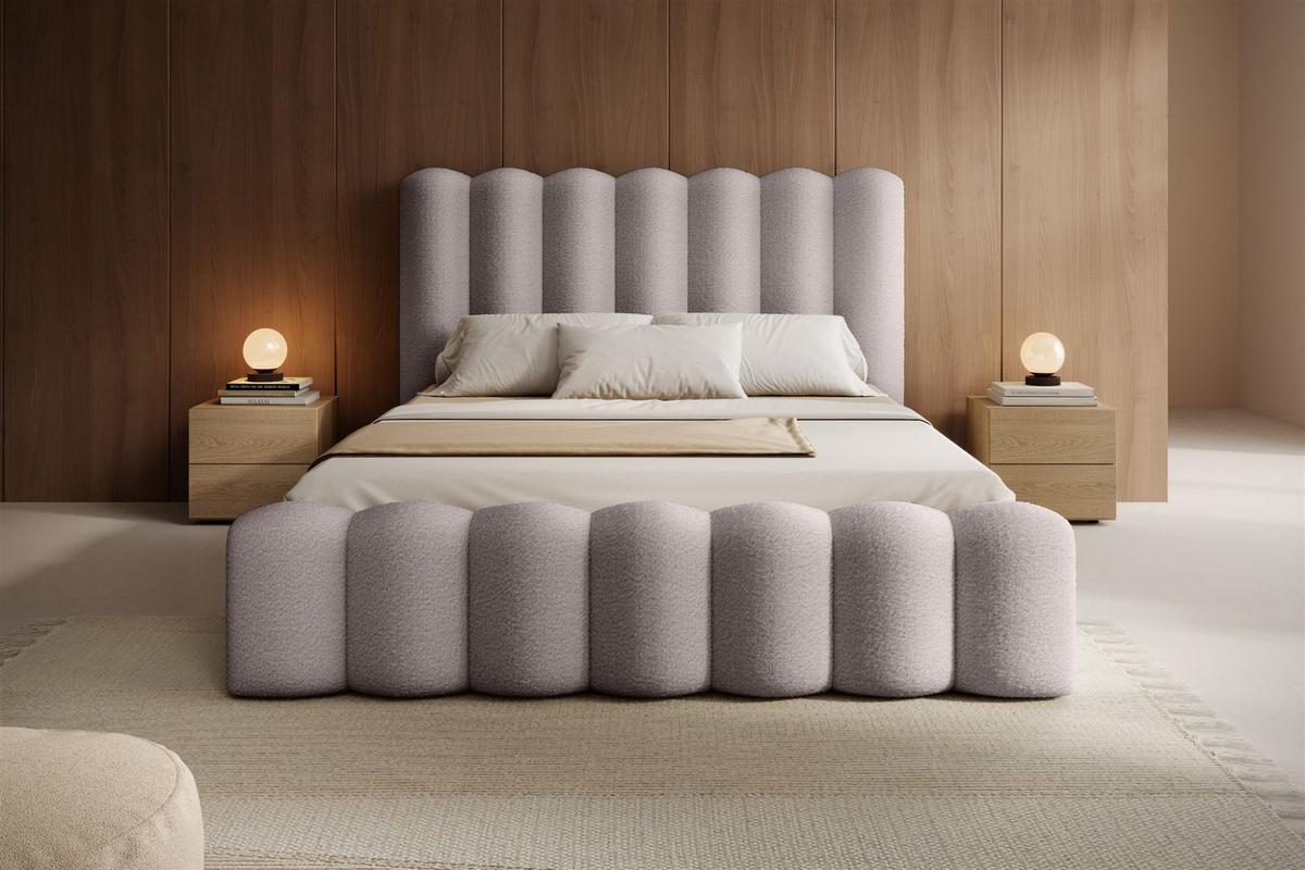POLSTERBETT Macon In Euphoria - Beige, Holzwerkstoff/Textil (160/200cm) - Fun Möbel