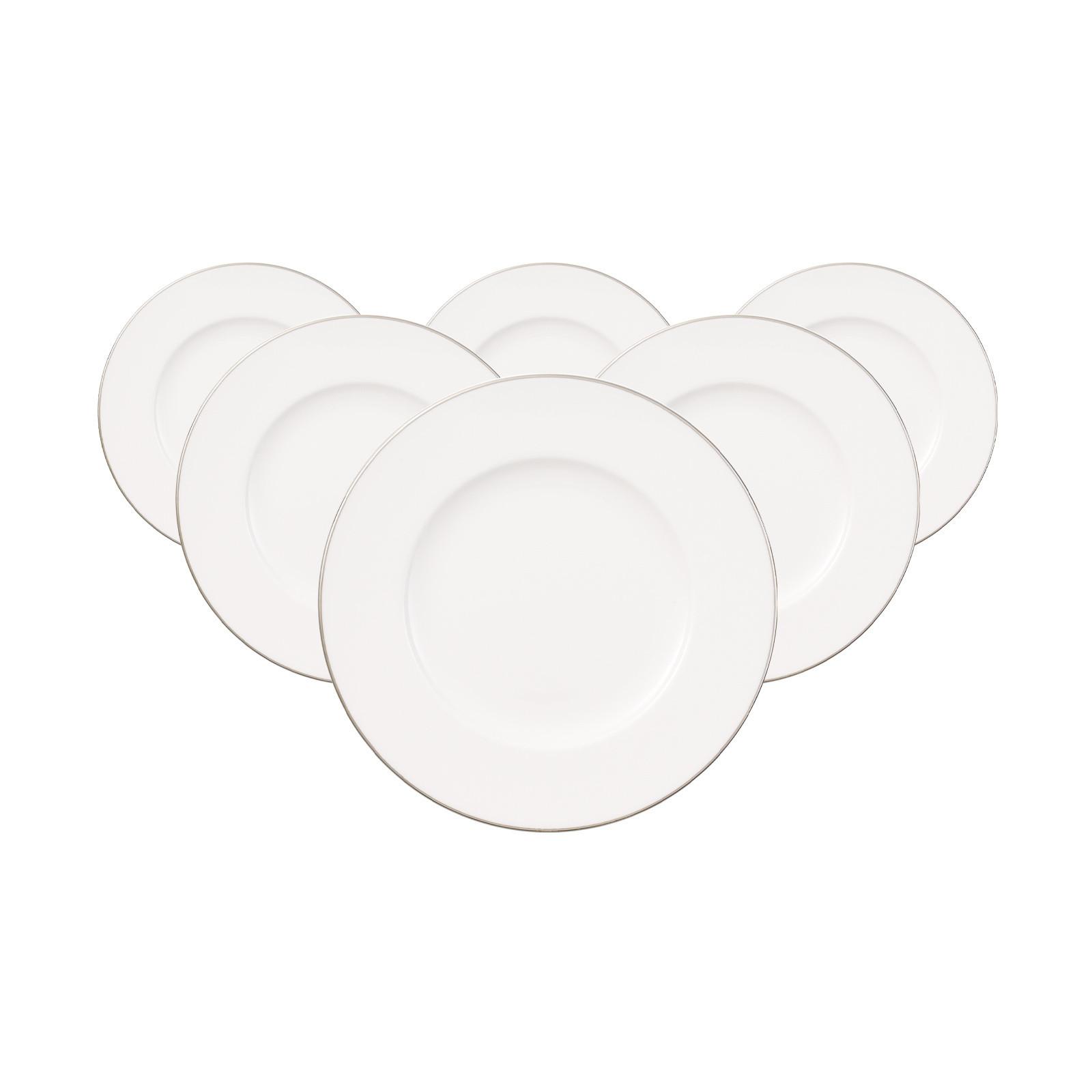 BROTTELLER Anmut Platinum No.1 weiß ø 16,4 cm 6er Set - Weiß, Keramik (16.4cm) - Villeroy & Boch