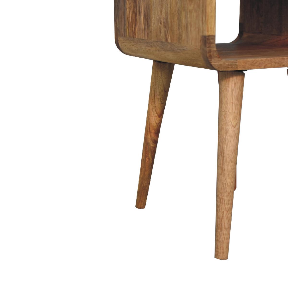 NACHTTISCH mit 1 Schublade, 1 offenes Fach, Beige - Eichefarben/Messingfarben, Holz/Metall (30/55/30cm) - Artisan Furniture