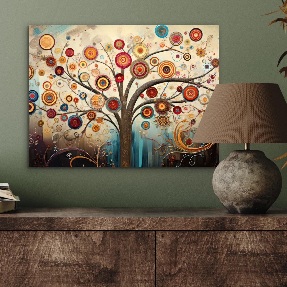 METALLBILD Baum - Baum des Lebens - Farbe 40x30 cm - Braun, Metall (40/30cm) - MuchoWow