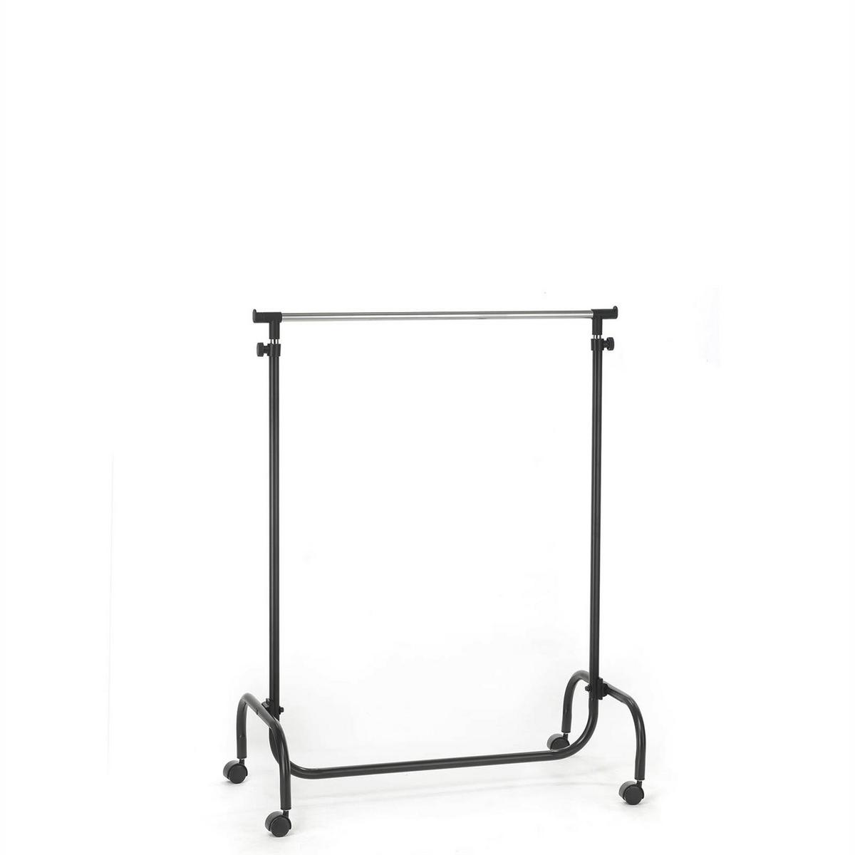 GARDEROBENWAGEN TIGER schwarz - Schwarz, Metall (82/175/43cm) - IDIMEX