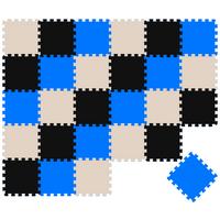 SPIELMATTE ab Null - 270/90 cm Puzzlematte Schwarz - Multicolor, Kunststoff (30/30cm) - Littletom