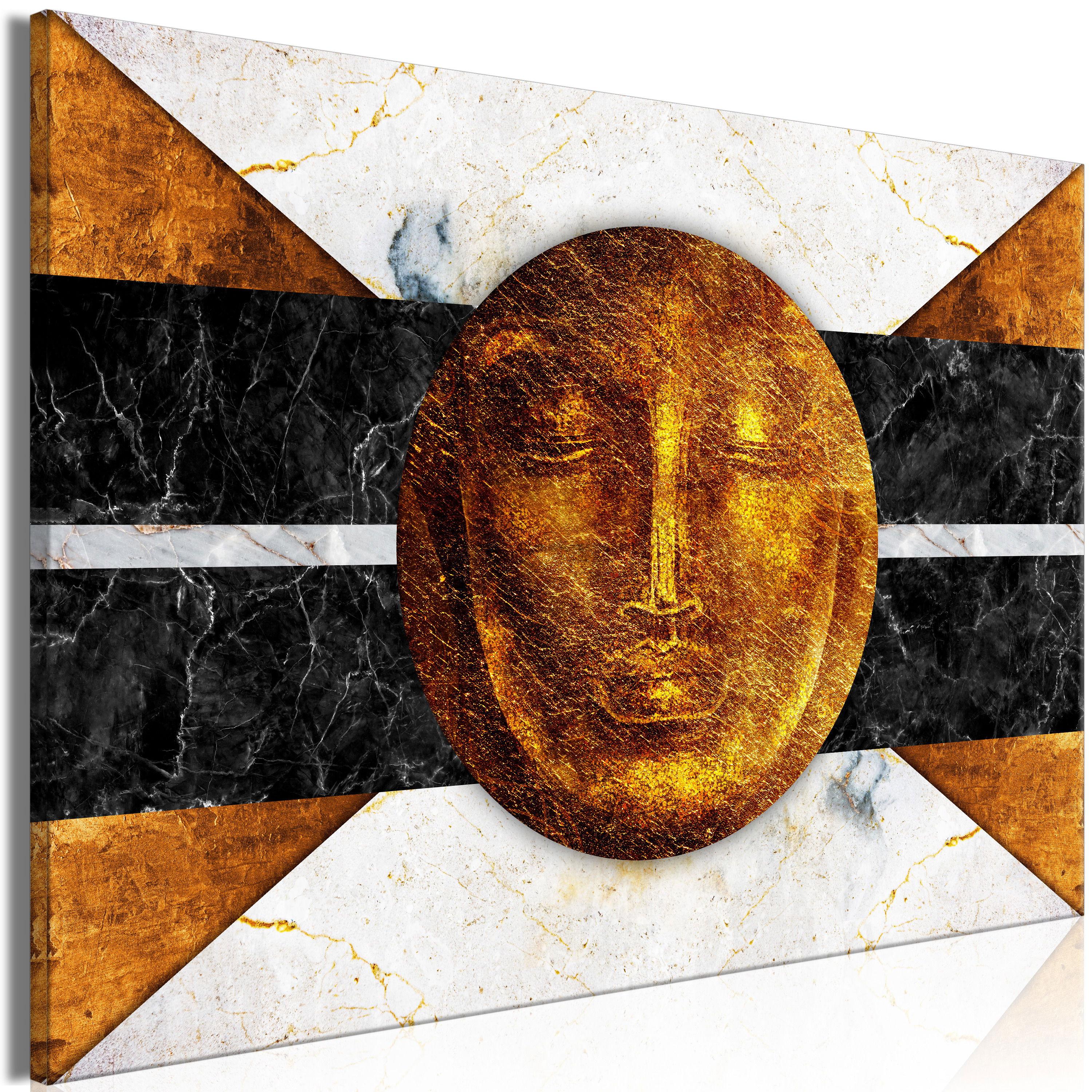 KUNSTDRUCK Gold 120/80 cm - Goldfarben/Schwarz, Textil (120/80cm) - KUNSTLOFT