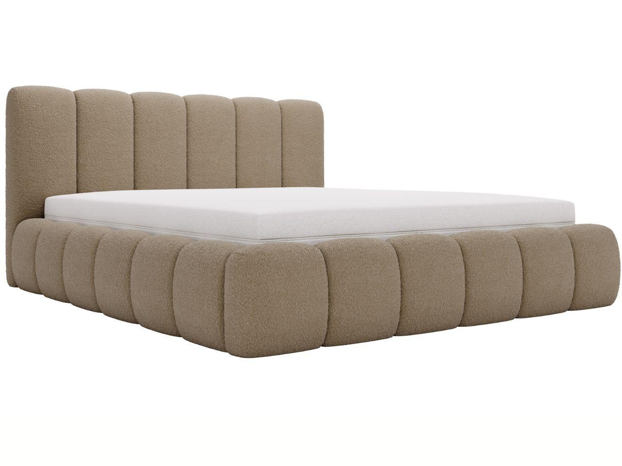 POLSTERBETT Cloud 200x200 Bouclé-Stoff Braun - Braun, Textil (200/200cm) - Graingold
