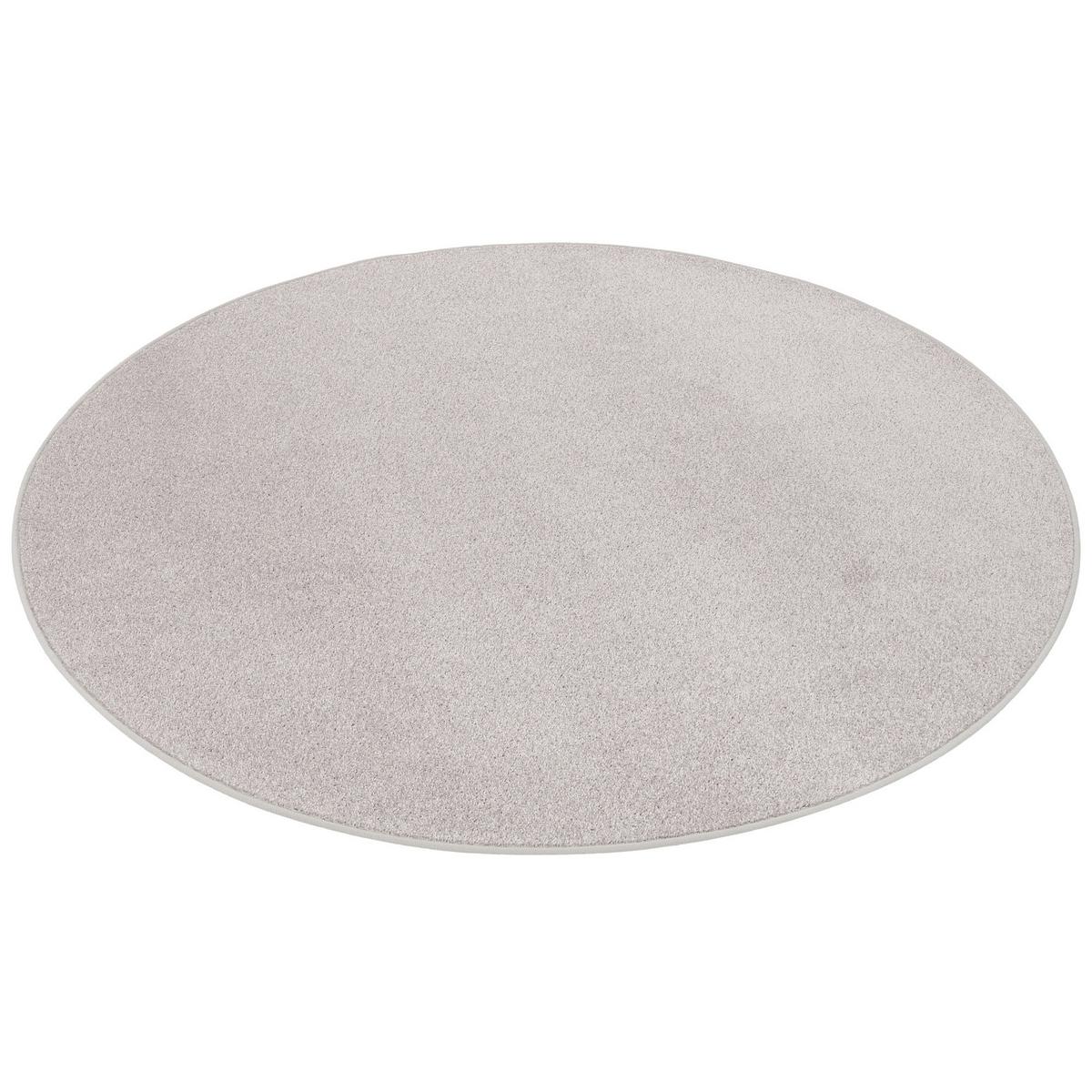 TREND VELOURS TEPPICH JOY RUND - Hellgrau, Textil (100/100cm) - Snapstyle