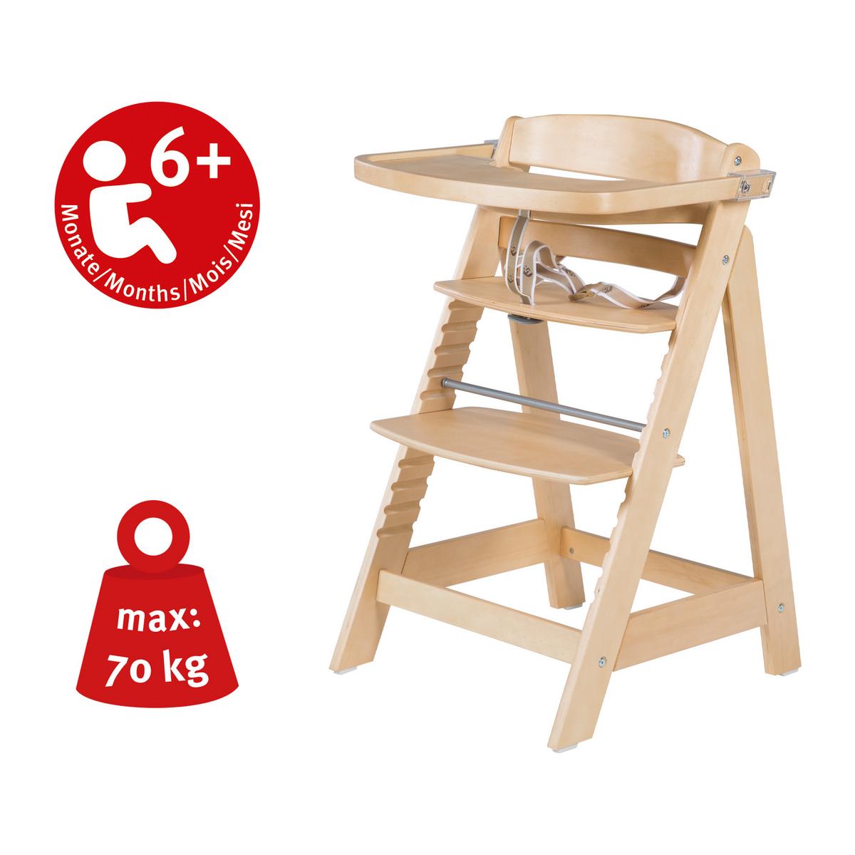 KINDERHOCHSTUHL Sit Up Fun Natur - Naturfarben, Holzwerkstoff (50/80/54cm) - Roba